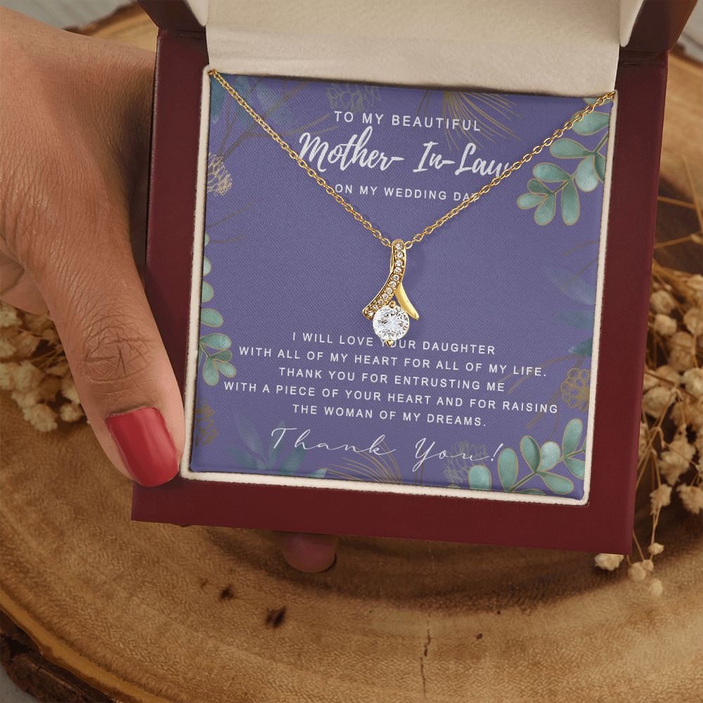Mother in Law Necklace, Jewelry for Women, Future Mother in Law Gifts from Daughter in Law, Mother of Bride Gifts For Mother in Law, Birthday Gifts For Mother In Law From Daughter In Law8 Alluring Beauty Necklace