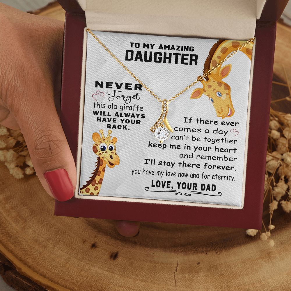 Jewelry Pendant Present for Daughter, To My Daughter Gift Necklace from Mom, Mother Daughter Gift Ideas, Birthday Christmas Gift Graduation Gifts for Daughters, Mother and Daughter Necklace 18 Alluring Beauty Necklace