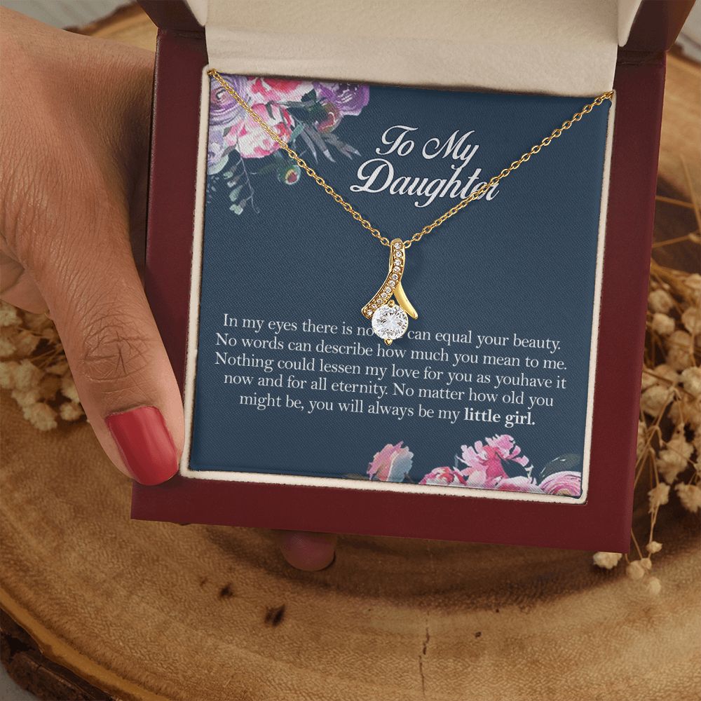 Mother Daughter Gift Ideas, To My Daughter Gift Necklace from Mom, Jewelry Pendant Present for Daughter, Birthday Christmas Gift Graduation Gifts for Daughters, Mother and Daughter Necklace 2139 Alluring Beauty Necklace