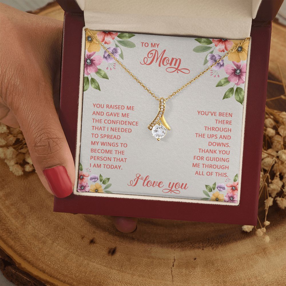 Mom Necklace Gifts for Mom from Daughter to Mom Gifts for Mothers Day from Daughter, To My Mom Necklace from Daughter to Mom Birthday Gifts Necklace with Message Card and Gift Box16 Alluring Beauty Necklace