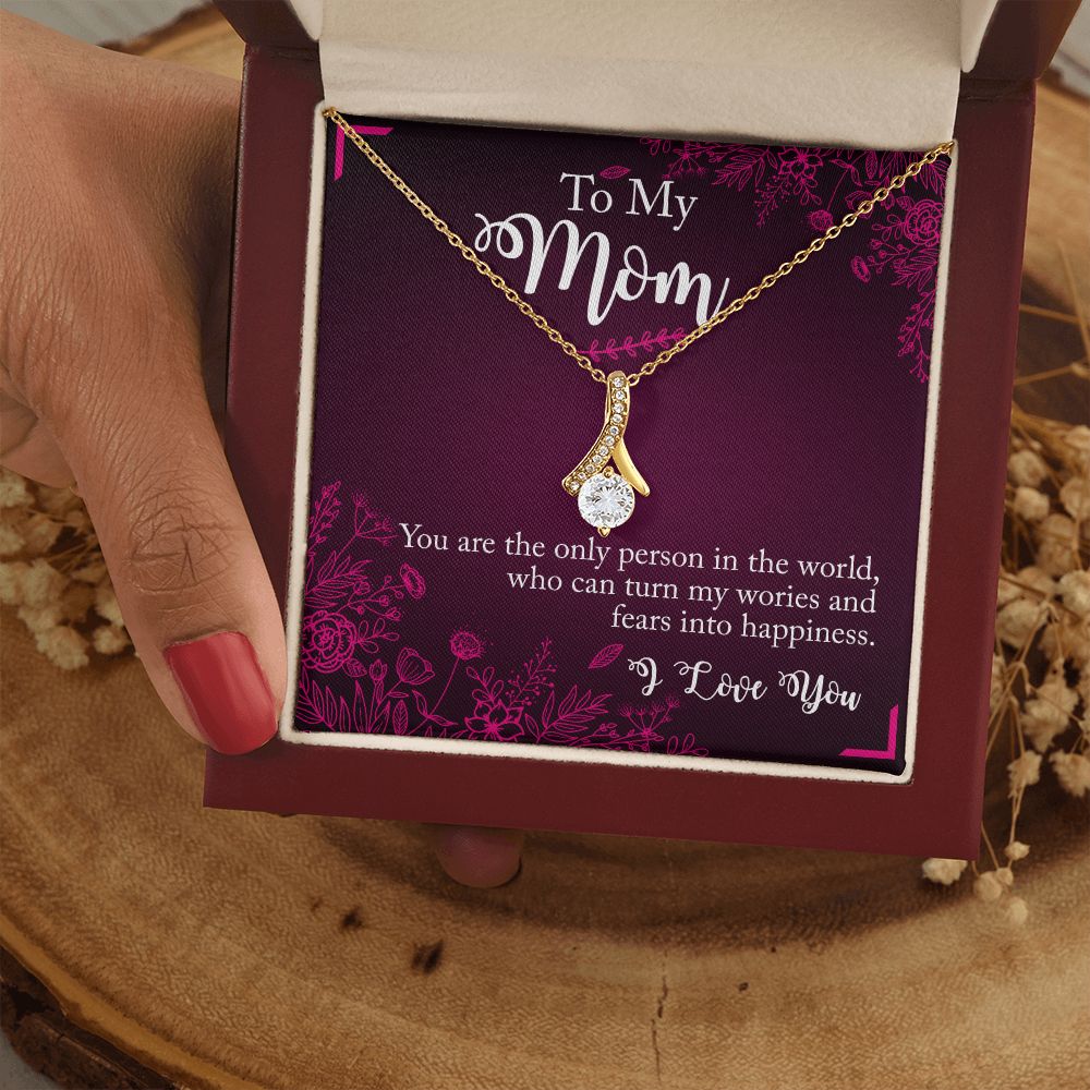 To My Mom Necklace Pendant Gift From Daughter Necklace You Are The Only Person Gift For To Mom Happy Mother's Day Mother In Law Gift On Birthday Anniversary Gift 30821 Alluring Beauty Necklace