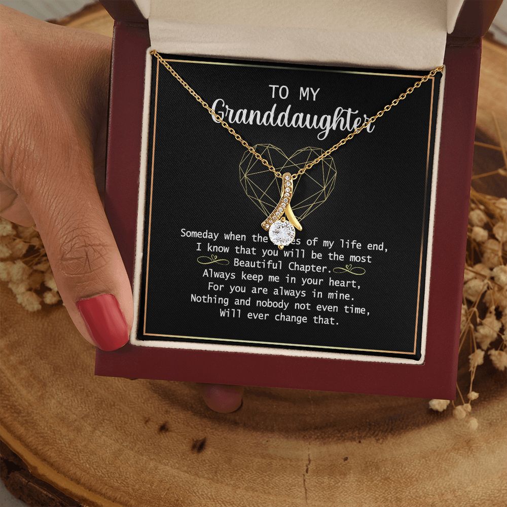 To my Granddaughter Necklace Gift For Granddaughter Birthday Congrats Graduation Alluring Beauty Necklace
