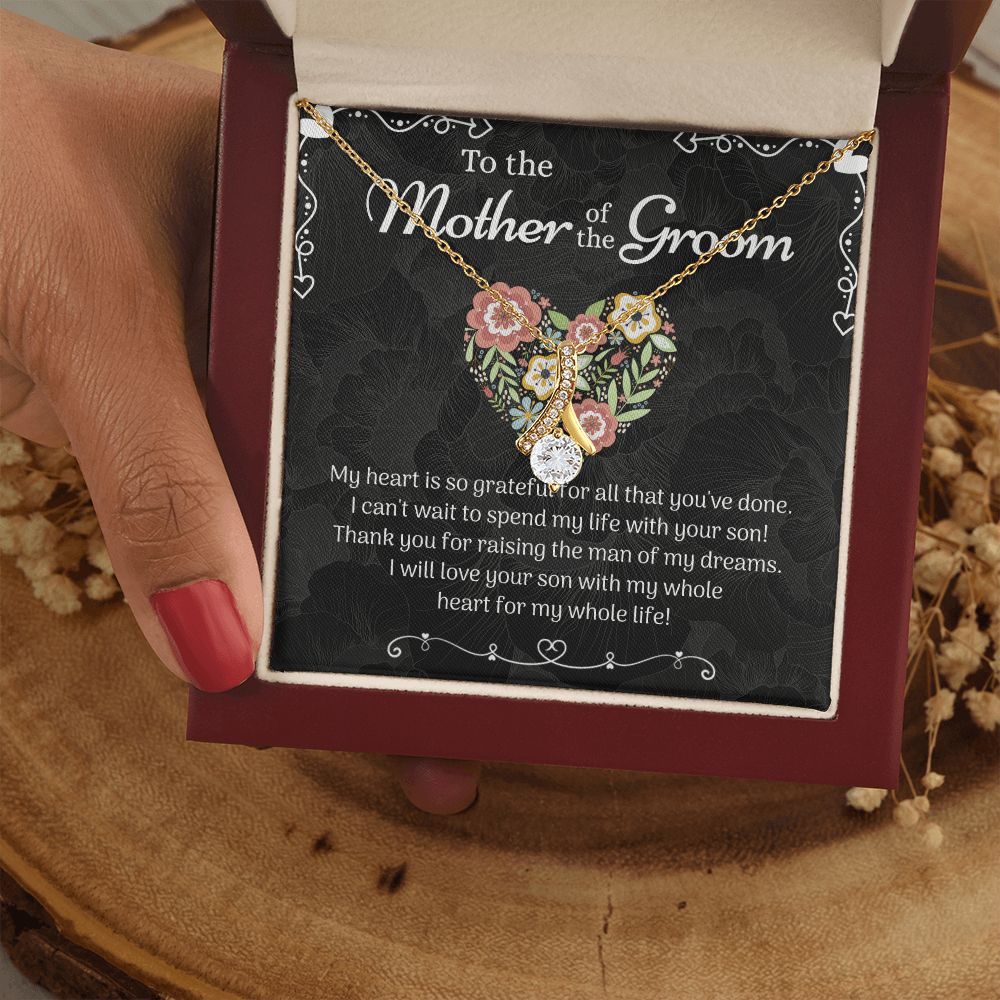 Mother of the Groom Sunflower Bracelet from Bride, Mother of the Groom Jewelry, Unique Mother Of The Groom Wedding Gift, Mom of Groom Gift Alluring Beauty Necklace