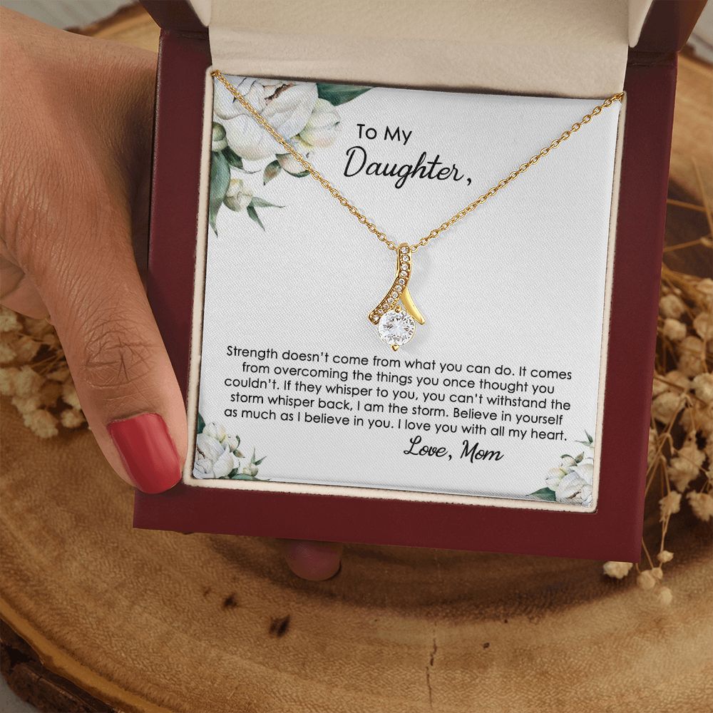 Mother Daughter Gift Ideas, To My Daughter Gift Necklace from Mom, Jewelry Pendant Present for Daughter, Birthday Christmas Gift Graduation Gifts for Daughters, Mother and Daughter Necklace 2140 Alluring Beauty Necklace