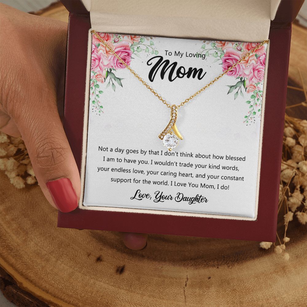 To My Mom Necklace, Gift For Mom, Mother's Day Gift from Daughter, Mom Jewelry Gift for Mothers Day, Birthday Gift for Mother, Moms Gift from Daughter Son, Necklace for Mom Mother 9 Alluring Beauty Necklace
