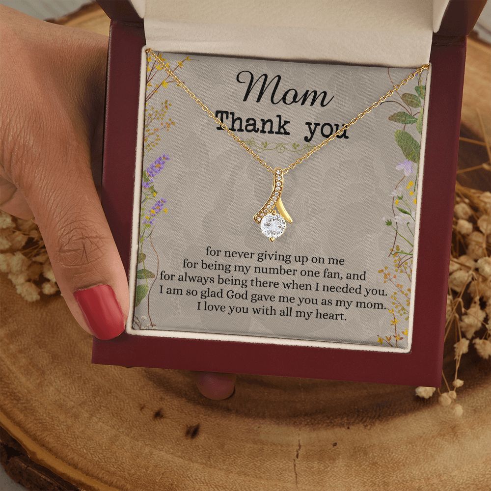 To My Mom Necklace, Thank you Mom Gift, Gift for Mom, Mother's Day Gift from Daughter, Mother Daughter gift, Gift from child, Gift for Mom, Mothers Day Necklace for Women Alluring Beauty Necklace