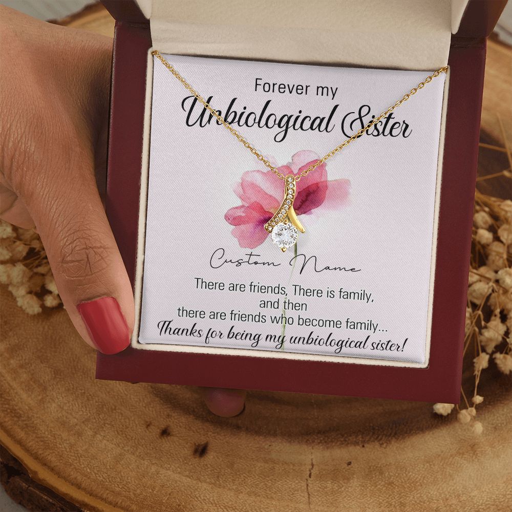 To My Unbiological Sister Necklace for Soul Sister Gift for Big Little Sorority Sister in Law Necklace for Sister Gift Tribe Jewelry Birthday Gift Idea for Best Friend 301 Alluring Beauty Necklace