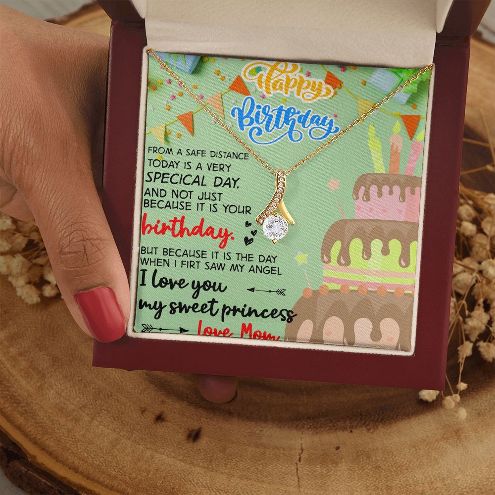 Mother Daughter Gift Ideas, To My Daughter Gift Necklace from Mom, Jewelry Pendant Present for Daughter, Birthday Christmas Gift Graduation Gifts for Daughters, Mother and Daughter Necklace 31 Alluring Beauty Necklace