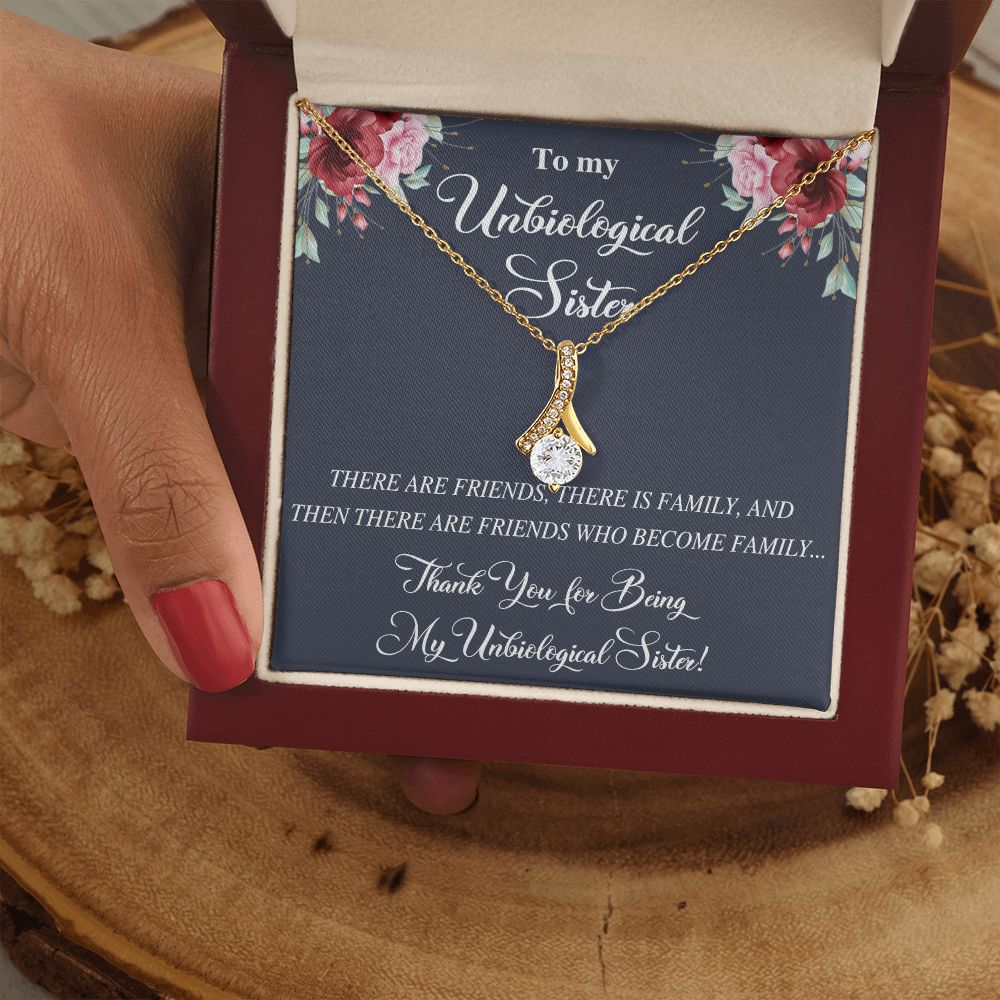 Unbiological Sister Alluring Beautiful Necklace, Best Friend Necklace, Soul Gift Alluring Beauty Necklace