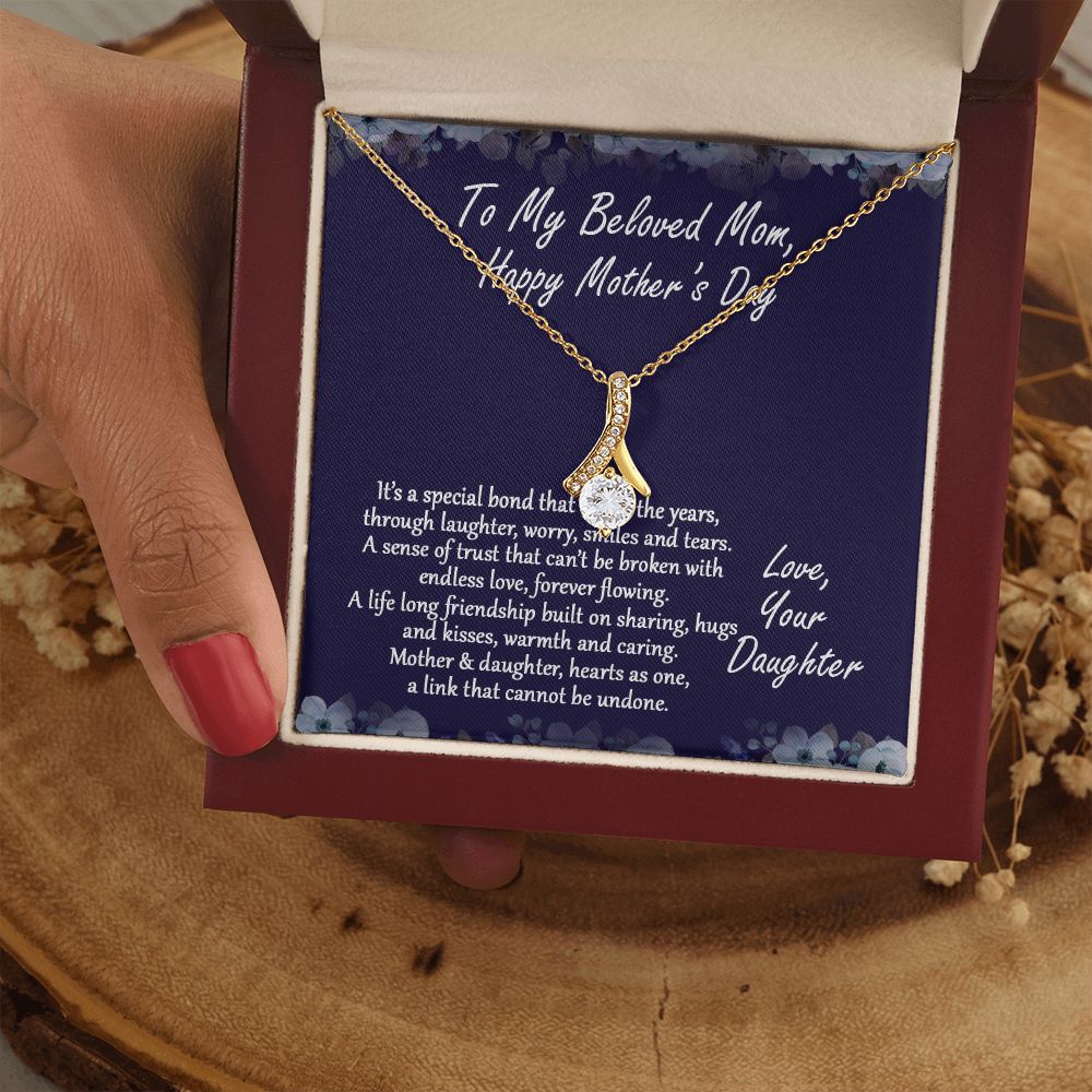 Mom Necklace Gifts for Mom from Daughter to Mom Gifts for Mothers Day from Daughter, To My Mom Necklace from Daughter to Mom Birthday Gifts Necklace with Message Card and Gift Box2232 Alluring Beauty Necklace