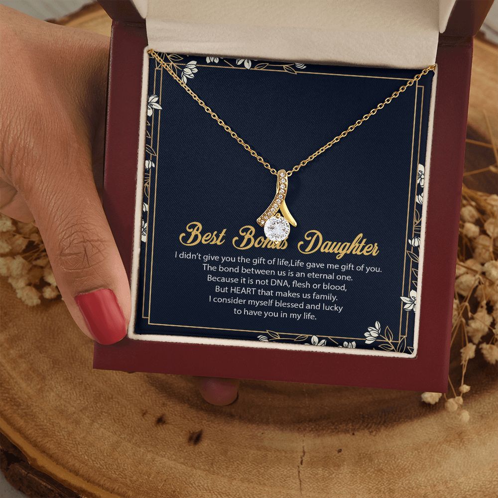 Bonus Daughter Gifts From Stepdad, Step Daughter Gifts From Stepmom, Stepdaughter Gifts From Stepdad, Father Stepdaughter Necklace, To My Bonus Daughter Necklaces, Christmas Gifts For Bonus8 Alluring Beauty Necklace
