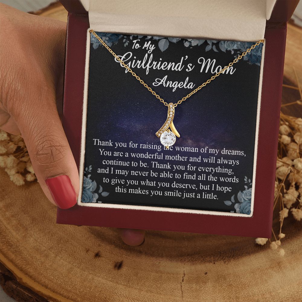 To My Girlfriends Mom Gift Mother's Day Gift for Girlfriend's Mom Necklace Gift Angela Alluring Beauty Necklace