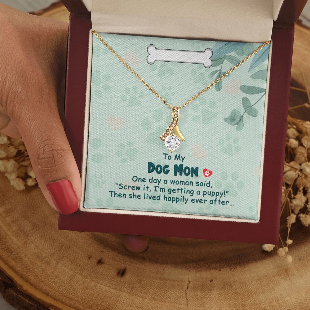 Love Knot Necklace, Dog Mom Gift For Mother's Day, Dog Mom Necklace For Women, Dog Mama Sentimental Gift, Dog Lover Gifts For Her, Unique1 Alluring Beauty Necklace