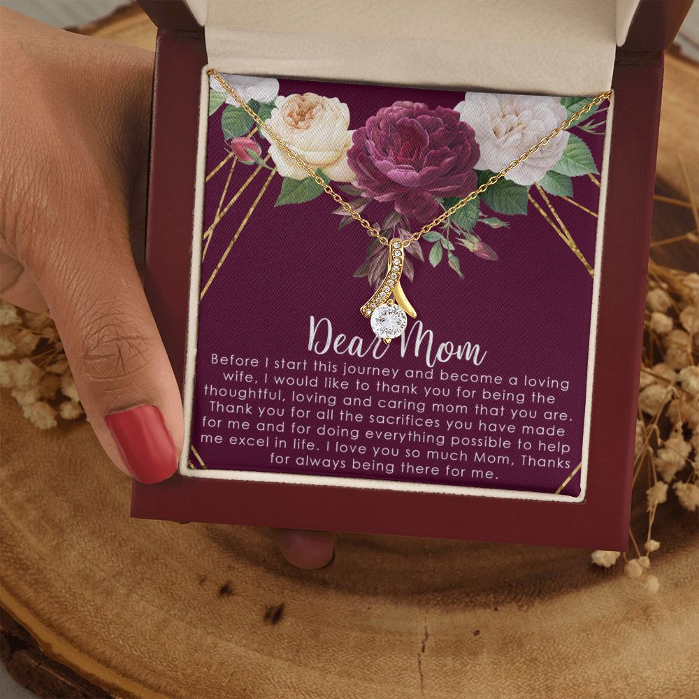 To My Mom Necklace, Gift For Mom, Mother's Day Gift from Daughter, Mom Jewelry Gift for Mothers Day, Birthday Gift for Mother, Moms Gift from Daughter Son, Necklace for Mom Mother2 Alluring Beauty Necklace