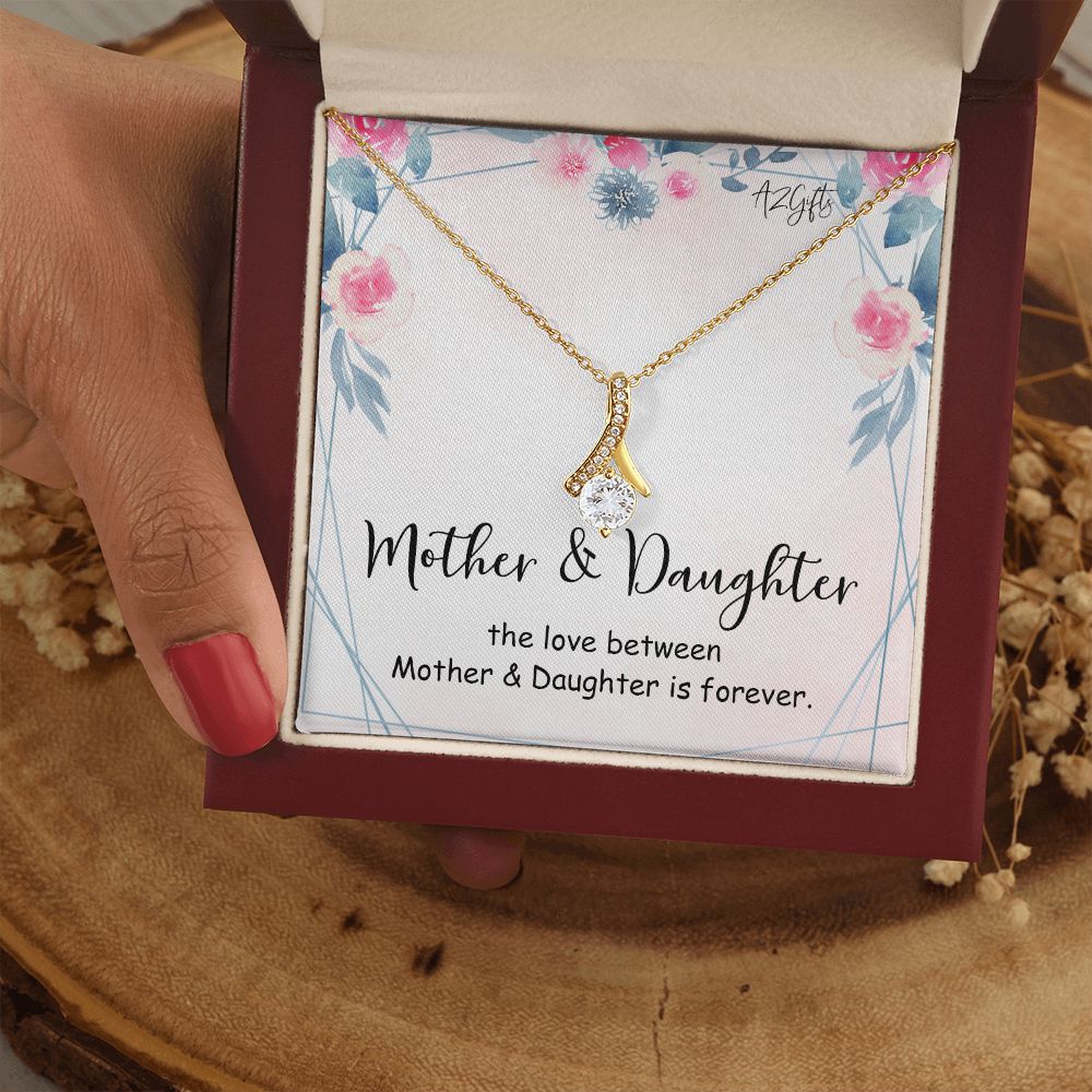 Mom Necklace Gifts for Mom from Daughter to Mom Gifts for Mothers Day from Daughter, To My Mom Necklace from Daughter to Mom Birthday Gifts Necklace with Message Card and Gift Box Alluring Beauty Necklace