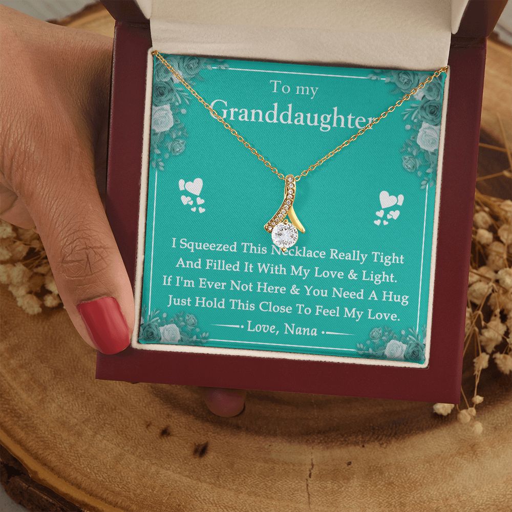 My Granddaughter Love Knot Necklace, Granddaughter Jewelry, Granddaughter Gift Alluring Beauty Necklace