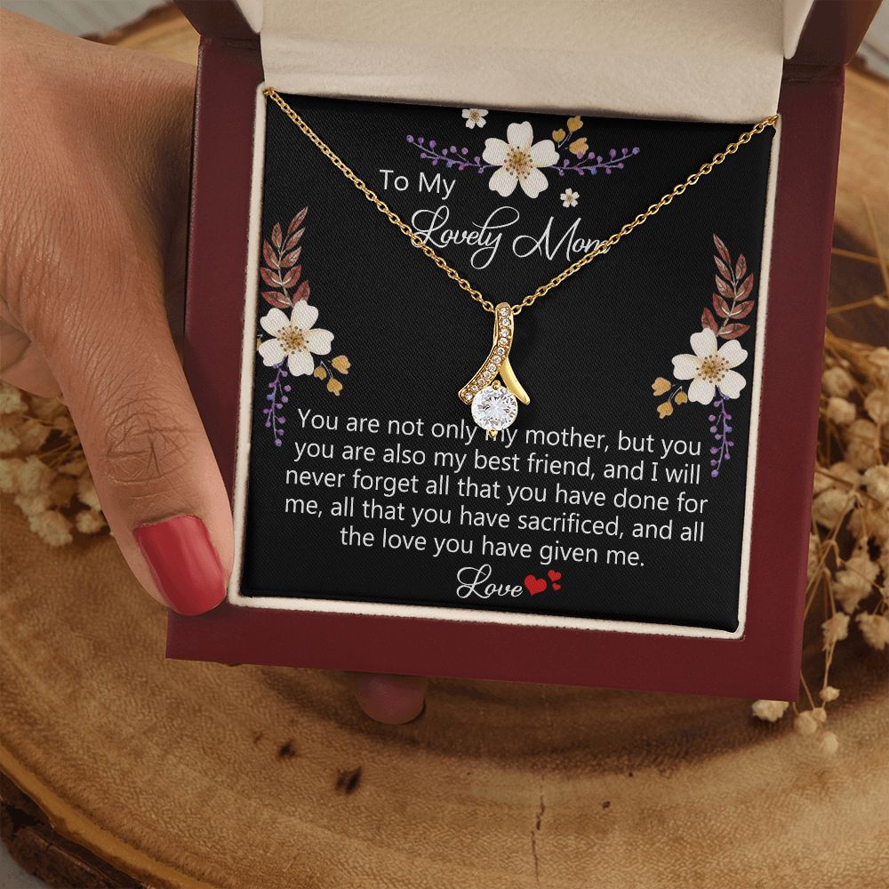 To My Mom Necklace, Gift For Mom, Mother's Day Gift from Daughter, Mom Jewelry Gift for Mothers Day, Birthday Gift for Mother, Moms Gift from Daughter Son, Necklace for Mom Mother15 Alluring Beauty Necklace