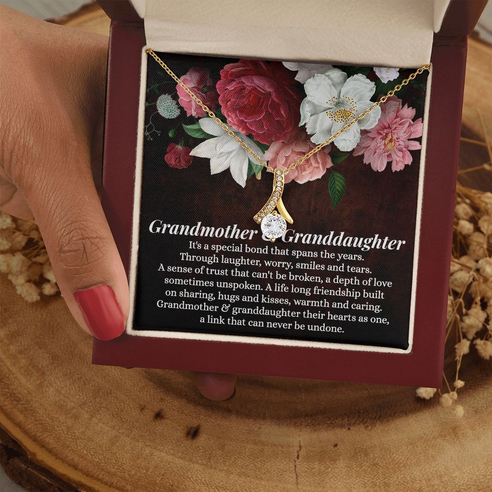 To My Grandma Necklace, Gift for Grandmother Necklace, Mothers Day Gift For Grandma Nana, Grandma Jewelry From Grandchildren GrandKids , Jewelry Box Gift For Grandma Grandmother11 Alluring Beauty Necklace