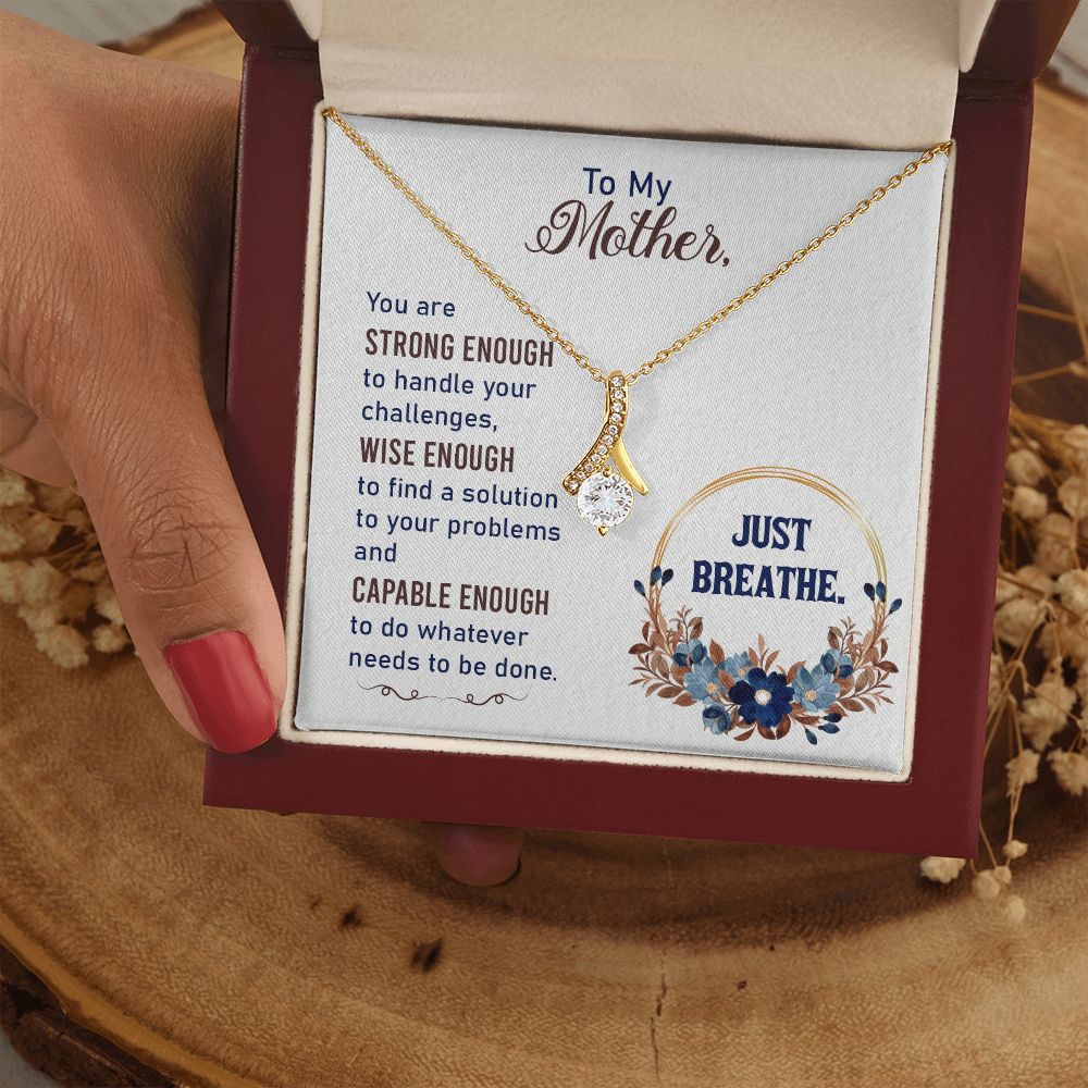 To My Mother Necklace Pendant Gift From Daughter In Law Necklace Strong Enough Gift For To Mom Happy Mother's Day Mother In Law Gift On Birthday Anniversary Gift 30821 Alluring Beauty Necklace
