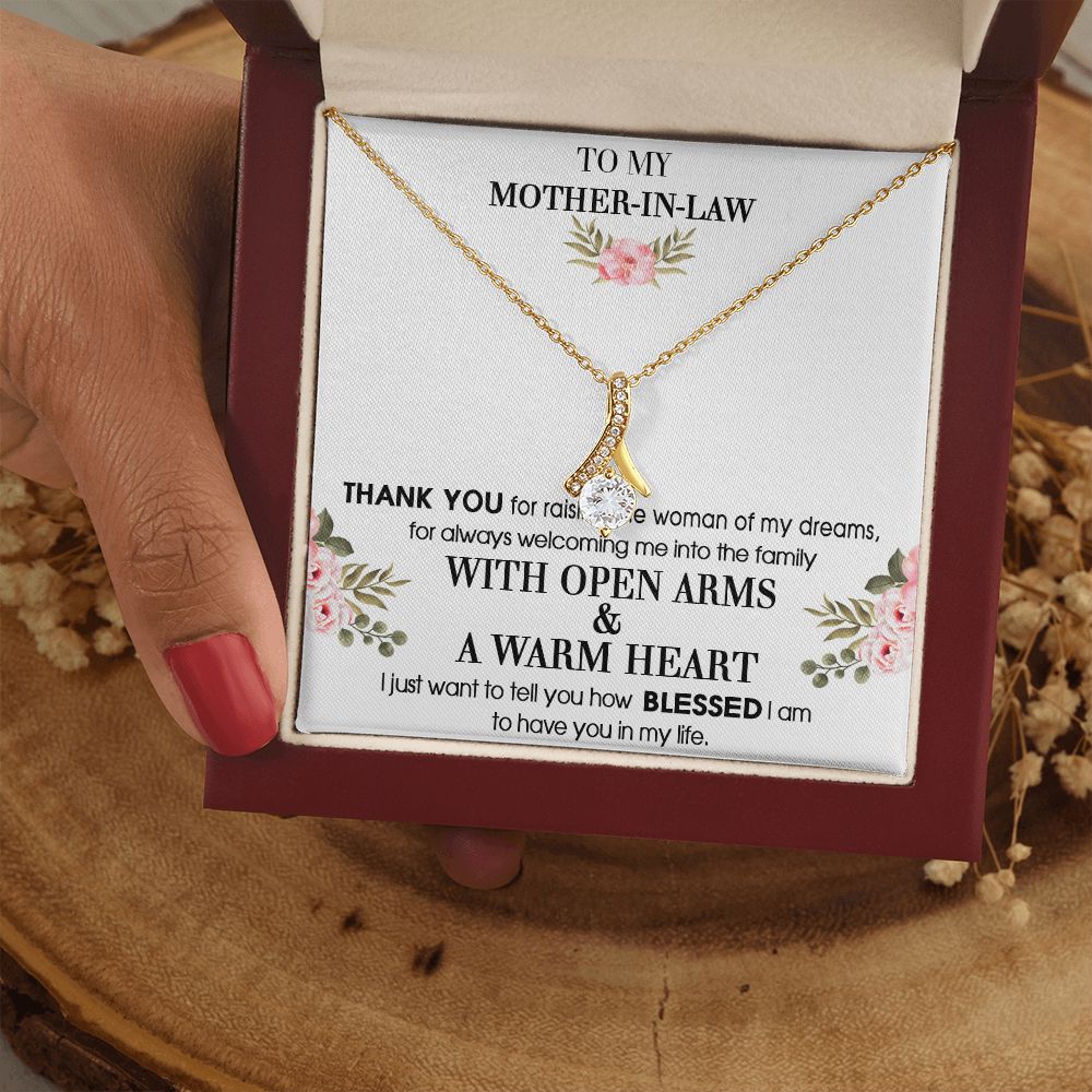 To My Mother-In-Law From Son-In-Law Thank You For Raising Alluring Beauty Necklace