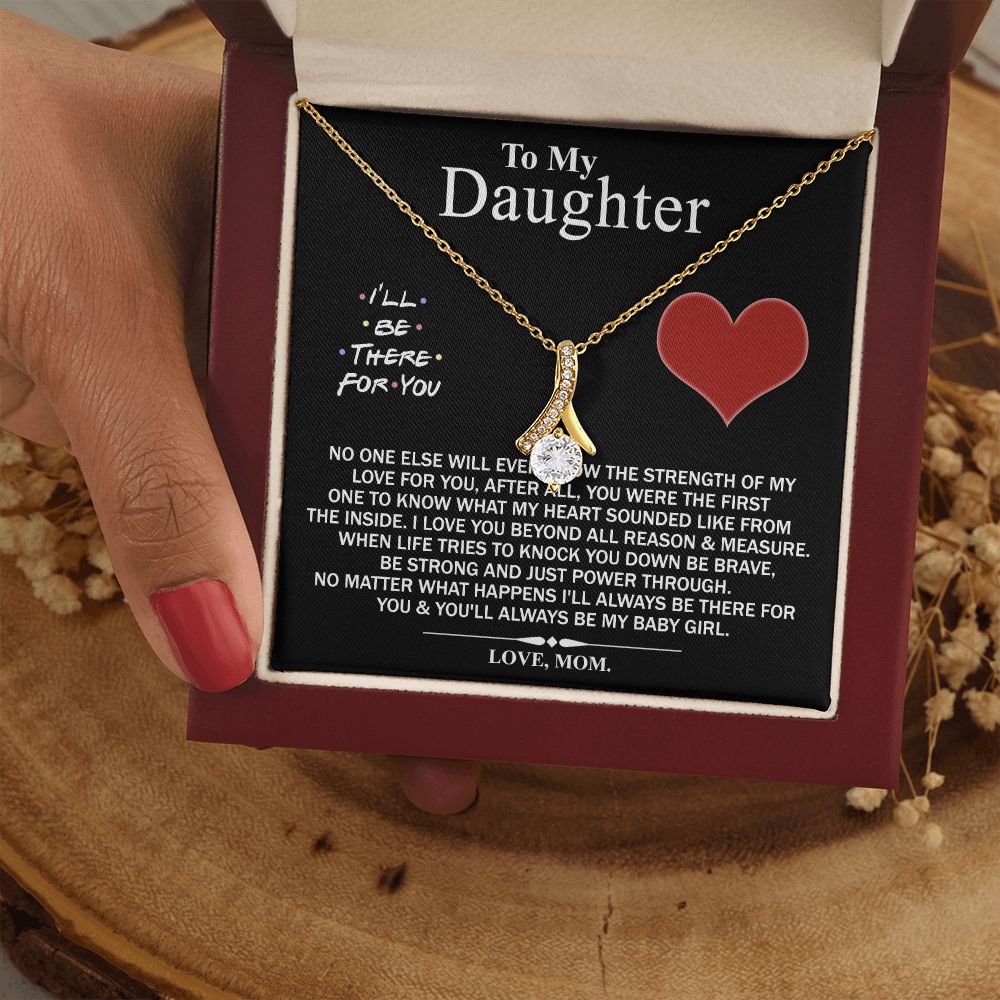 Mother Daughter Gift Ideas, To My Daughter Gift Necklace from Mom, Jewelry Pendant Present for Daughter, Birthday Christmas Gift Graduation Gifts for Daughters, Mother and Daughter Necklace 2138 Alluring Beauty Necklace
