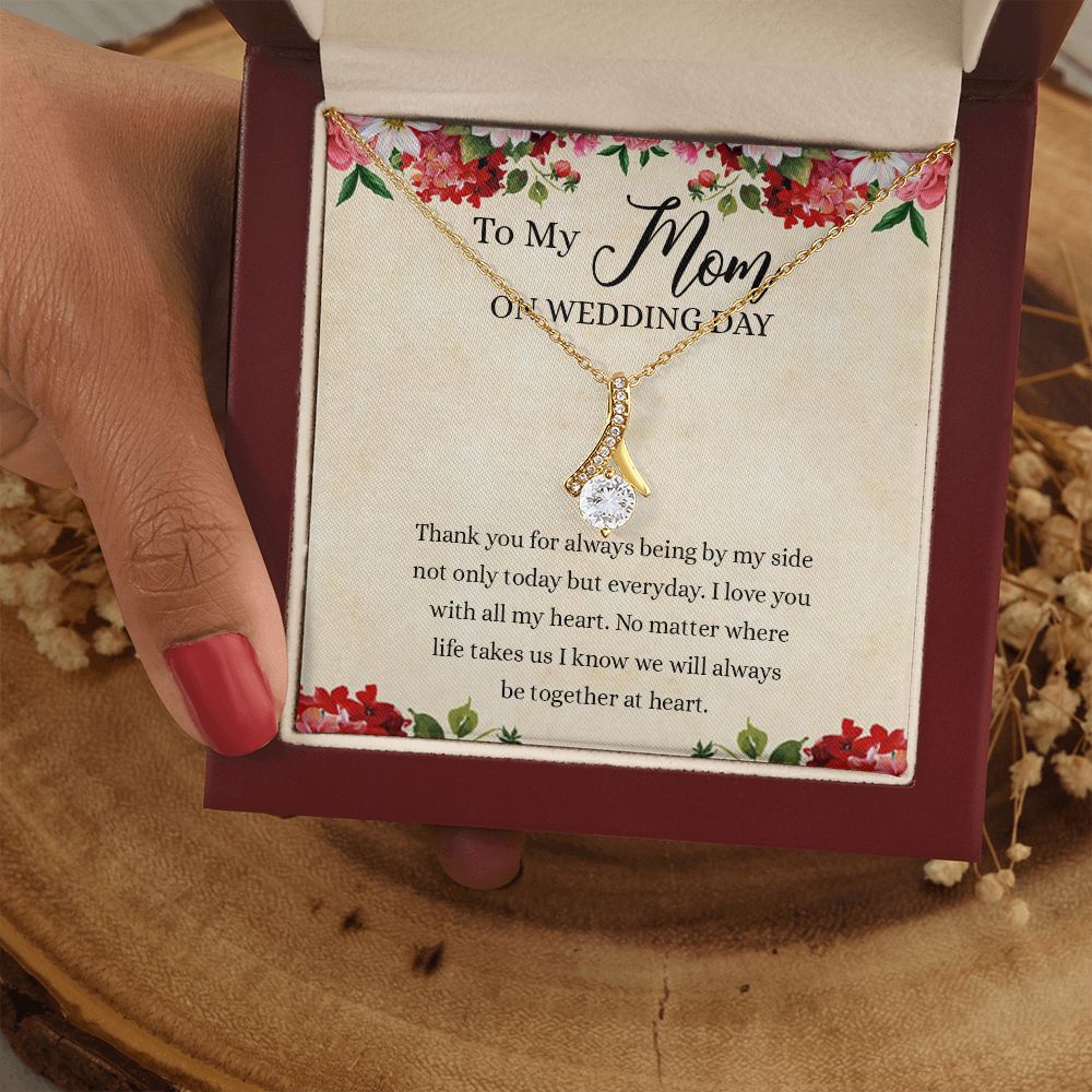 Gift for Mother of The Groom Necklace Gift for Mom on Wedding Day Gift for Maid of Honor Gift for Bridesmaid Proposal Gift to My Mom Necklace from Daughter Alluring Beauty Necklace