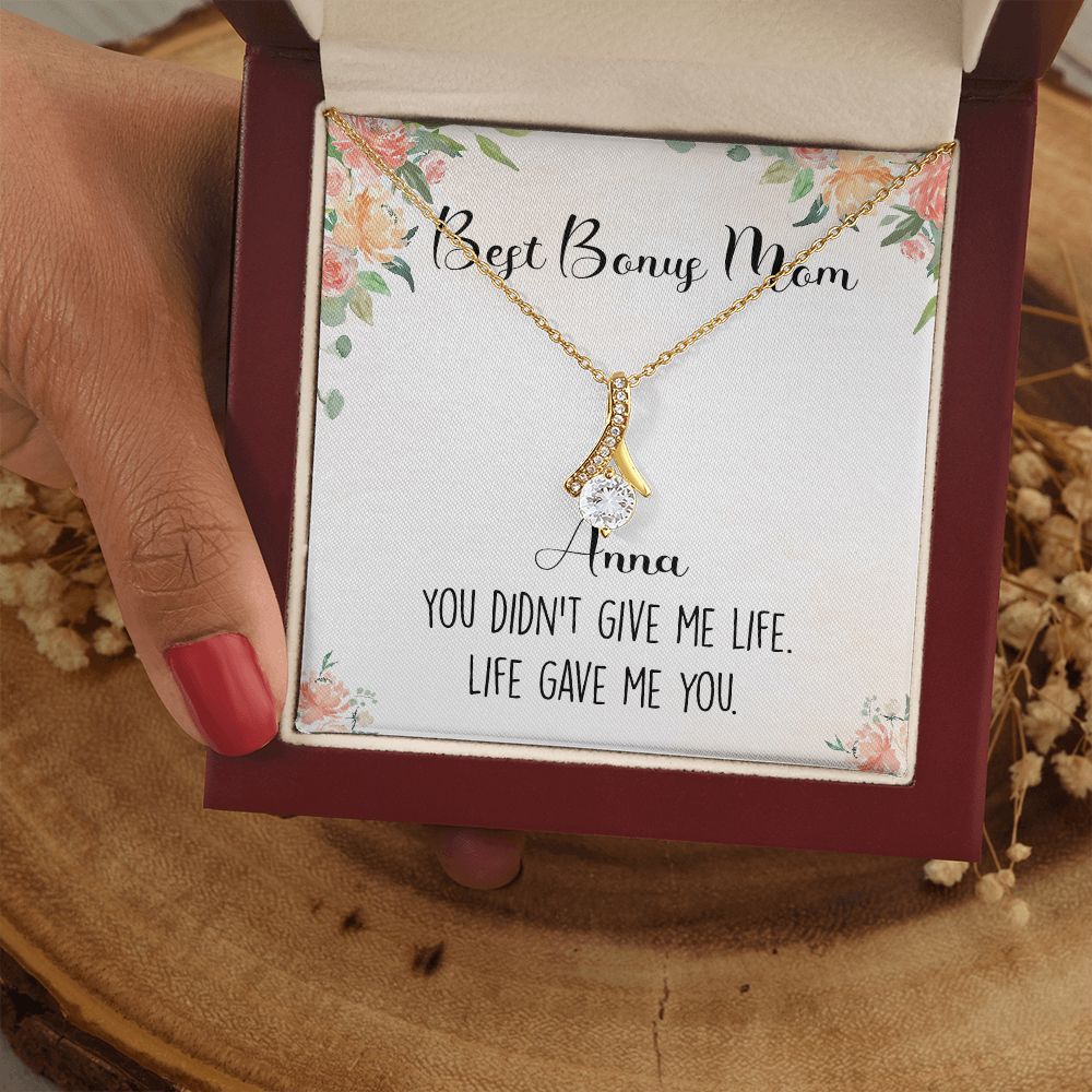 To My Stepmom Necklace from Stepdaughter Birthday Gifts for Stepmom Stepmother Gifts for Second Mom Gifts for Stepmom from Bonus Daughter Stepmom Gifts for Birthday Mothers Day 301 Alluring Beauty Necklace