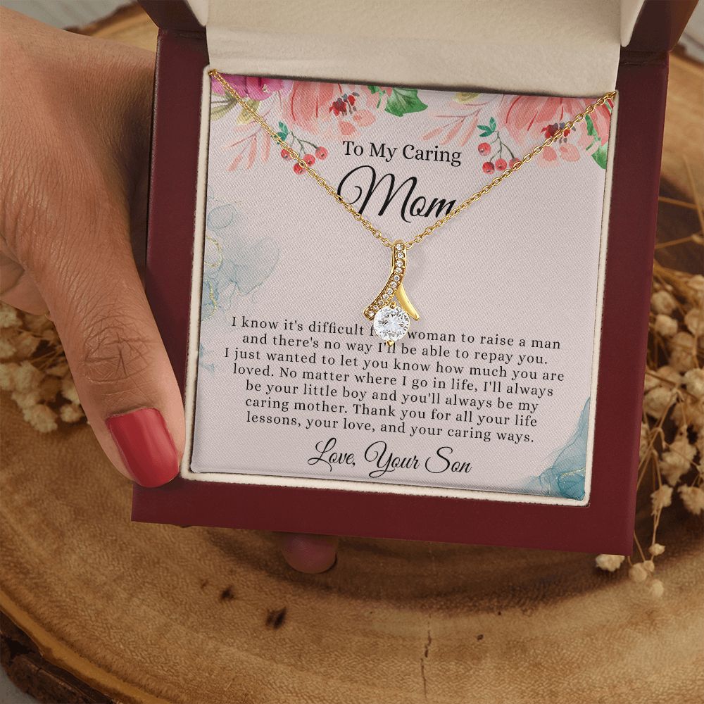 To My Mom Necklace, Mom Gift From Son, Mom gifts, Gift for Mom From Son, Mom Mothers Day Gift From Son, To my Mom Necklace, Mom Gift Necklace, Mother Birthday Gift From Son Alluring Beauty Necklace