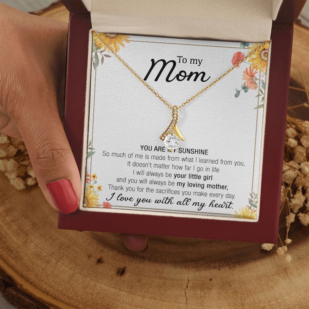 Mom Necklace Gifts for Mom from Daughter to Mom Gifts for Mothers Day from Daughter, To My Mom Necklace from Daughter to Mom Birthday Gifts Necklace with Message Card and Gift Box13 Alluring Beauty Necklace