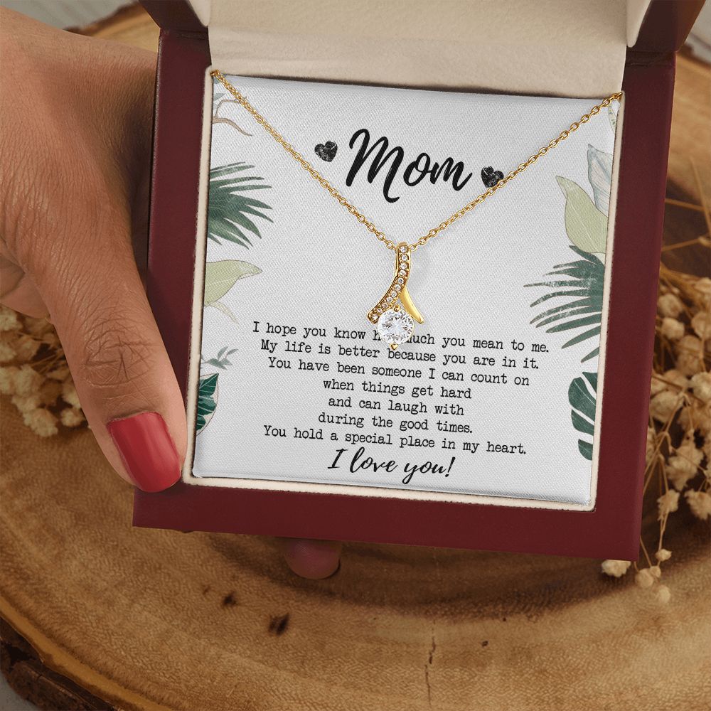 Mothers Day Gift, Gift for Mom, Birthday, Heart Necklace, Mother Daughter Necklace, Gifts for Mom from Daughter, from Son to Mom Alluring Beauty Necklace