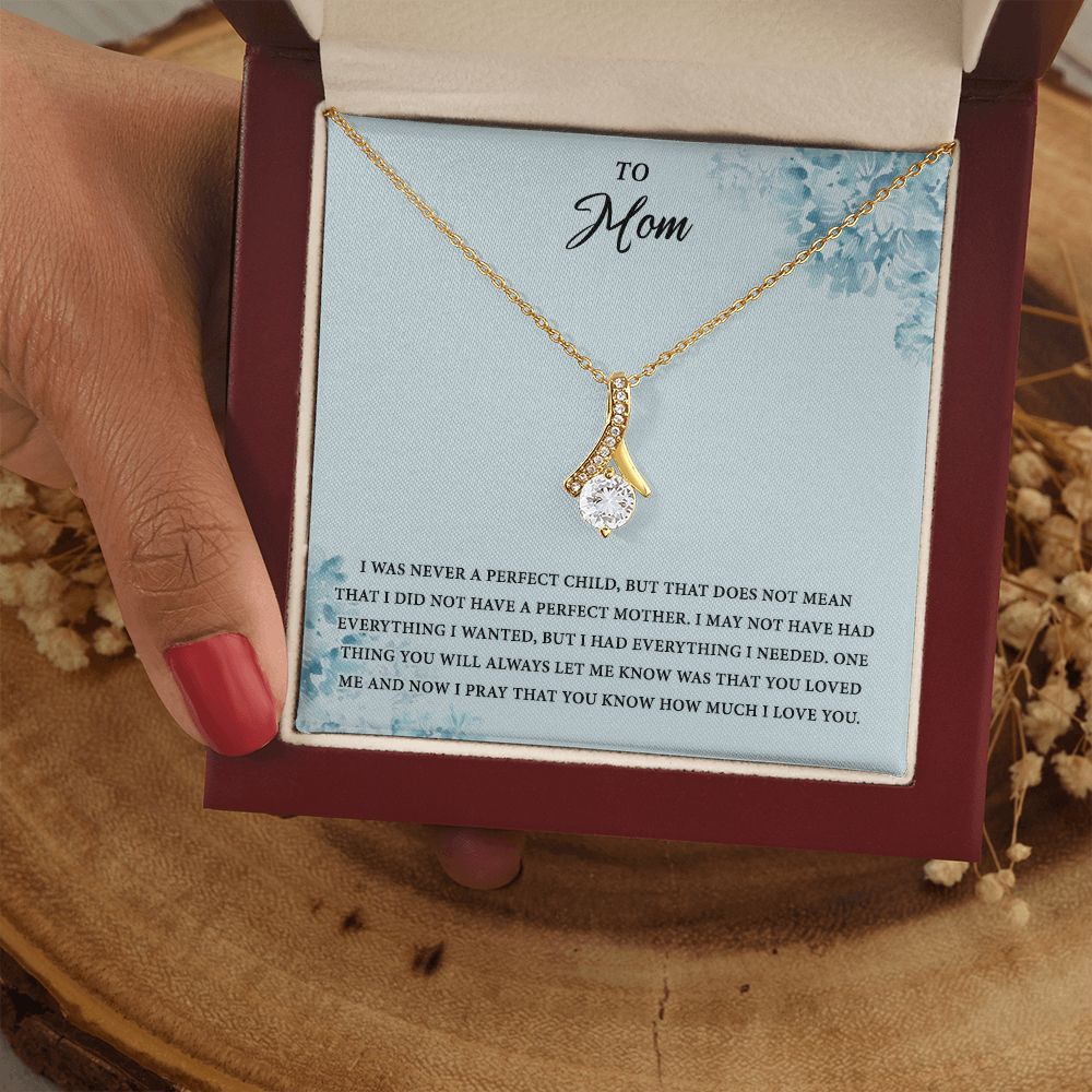 Mom Necklace Gifts for Mom from Daughter to Mom Gifts for Mothers Day from Daughter, To My Mom Necklace from Daughter to Mom Birthday Gifts Necklace with Message Card and Gift Box2227 Alluring Beauty Necklace