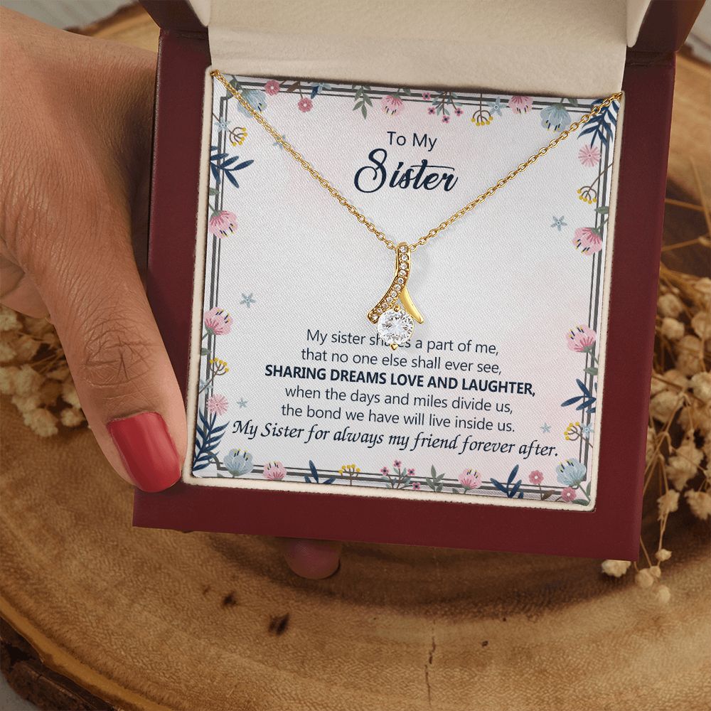 To My Sister Necklace Pendant Inspirational Jewelry For Women Teen Girl Family and Friendship Gifts Sisters Gifts Idea Sister Jewelry Necklace for Sisters Gift for Sister 301 Alluring Beauty Necklace