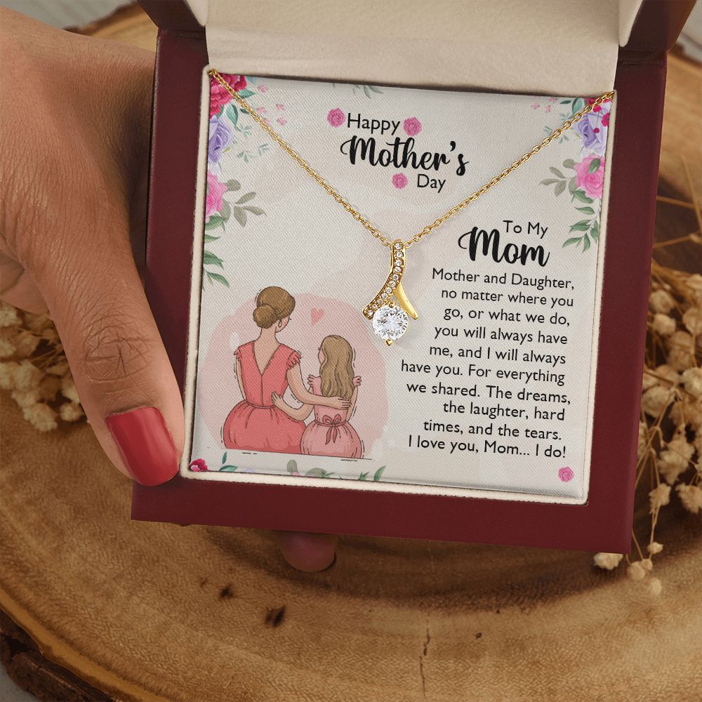 Mom Necklace Gifts for Mom from Daughter to Mom Gifts for Mothers Day from Daughter, To My Mom Necklace from Daughter to Mom Birthday Gifts Necklace with Message Card and Gift Box11 Alluring Beauty Necklace