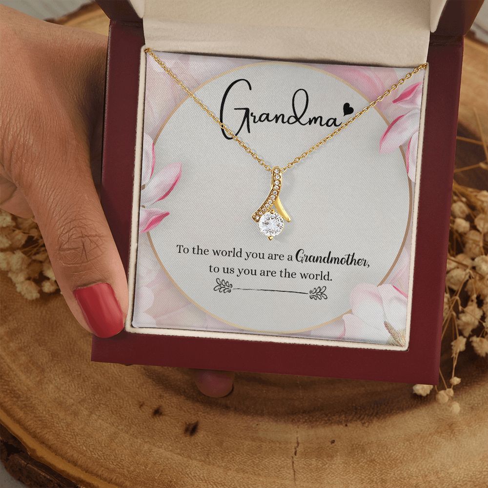 To My Grandma Necklace, Gift for Grandmother Necklace, Mothers Day Gift For Grandma Nana, Grandma Jewelry From Grandchildren GrandKids , Jewelry Box Gift For Grandma Grandmother8 Alluring Beauty Necklace