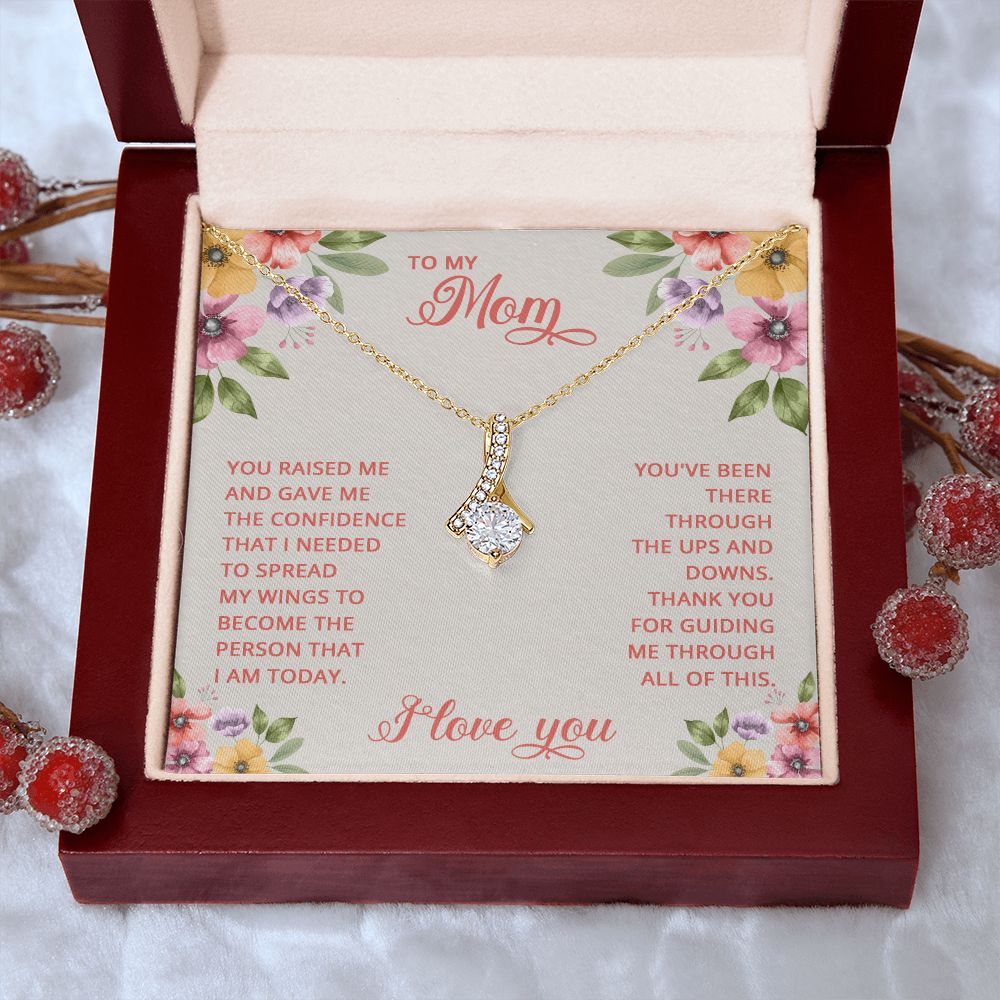 Mom Necklace Gifts for Mom from Daughter to Mom Gifts for Mothers Day from Daughter, To My Mom Necklace from Daughter to Mom Birthday Gifts Necklace with Message Card and Gift Box16 Alluring Beauty Necklace