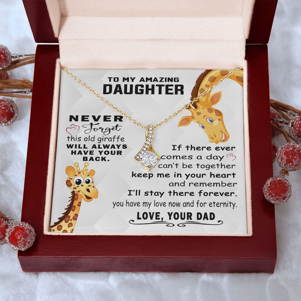 Jewelry Pendant Present for Daughter, To My Daughter Gift Necklace from Mom, Mother Daughter Gift Ideas, Birthday Christmas Gift Graduation Gifts for Daughters, Mother and Daughter Necklace 18 Alluring Beauty Necklace