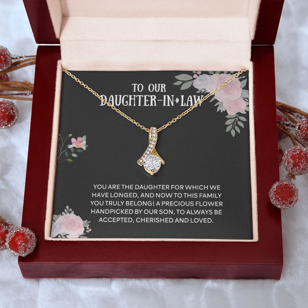To Our Daughter-in-law Necklace from Mother-in-law Daughter-in-law Birthday Gift Alluring Beauty Necklace