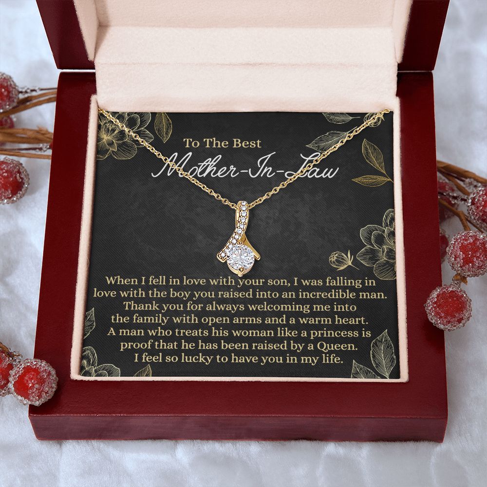 Mother In Law Gift, Cute Mother In Law Gifts Christmas, Unique Gift for Mother In Law Birthday, Best Mother In Law Gift, Mother-In-Law Gift Alluring Beauty Necklace