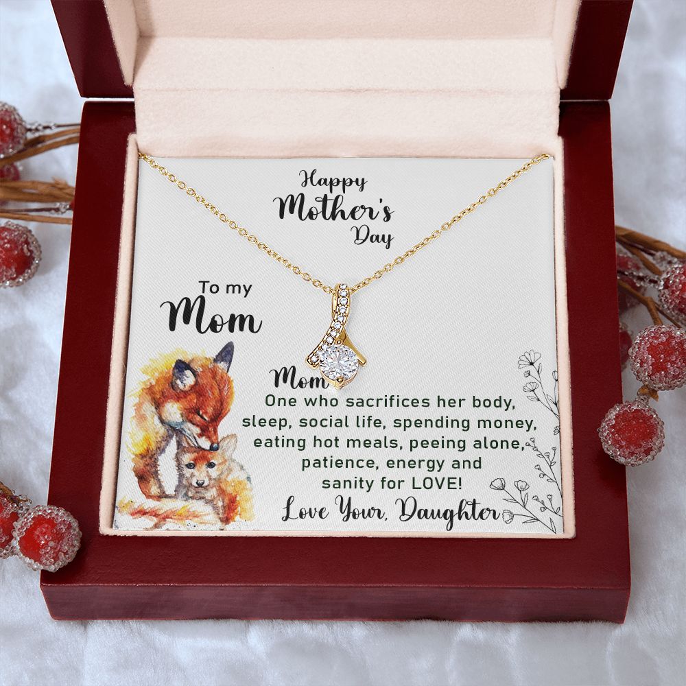 Mom Necklace Gifts for Mom from Daughter to Mom Gifts for Mothers Day from Daughter, To My Mom Necklace from Daughter to Mom Birthday Gifts Necklace with Message Card and Gift Box2223 Alluring Beauty Necklace