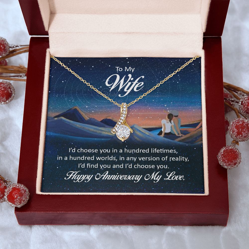 Birthday Gifts For Wife, Necklace Gifts For Wife From Husband, To My Wife Jewelry For Women , To My Wife Necklace  from Husband Wedding Anniversary Present For Wife, Beautiful Wife Jewelry Christmas26 Alluring Beauty Necklace