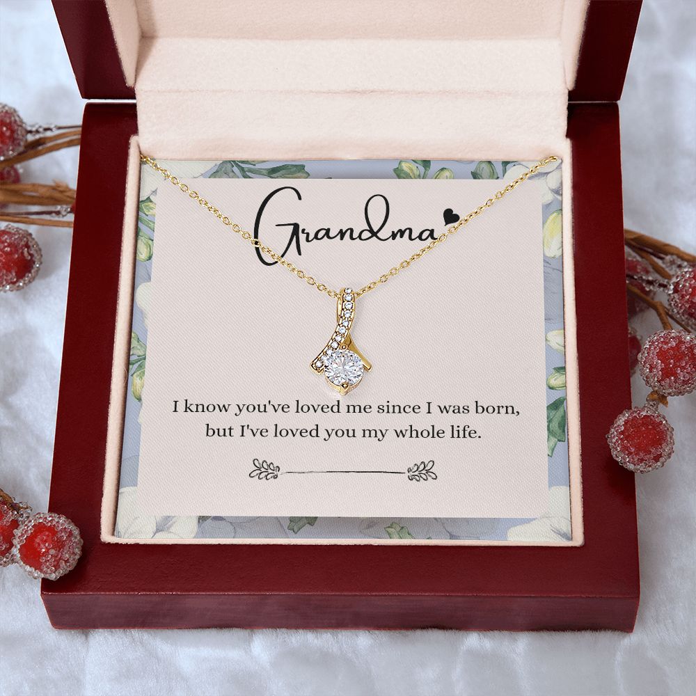 To My Grandma Necklace, Gift for Grandmother Necklace, Mothers Day Gift For Grandma Nana, Grandma Jewelry From Grandchildren GrandKids , Jewelry Box Gift For Grandma Grandmother9 Alluring Beauty Necklace