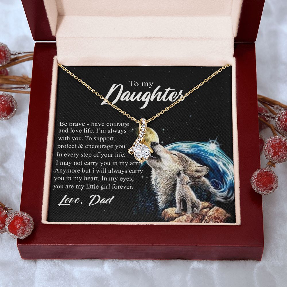 Mother Daughter Gift Ideas, To My Daughter Gift Necklace from Mom, Jewelry Pendant Present for Daughter, Birthday Christmas Gift Graduation Gifts for Daughters, Mother and Daughter Necklace 26 Alluring Beauty Necklace