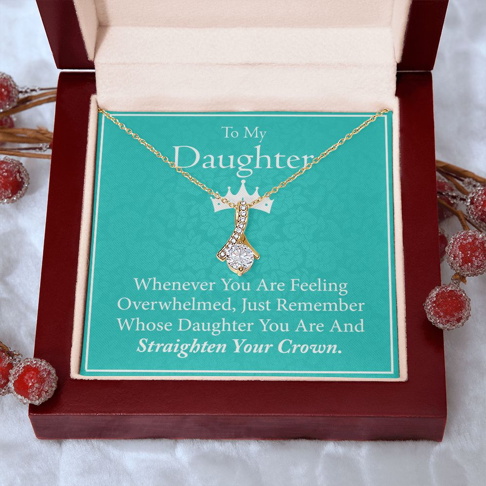 Jewelry Pendant Present for Daughter, To My Daughter Gift Necklace from Mom, Mother Daughter Gift Ideas, Birthday Christmas Gift Graduation Gifts for Daughters, Mother and Daughter Necklace 15 Alluring Beauty Necklace