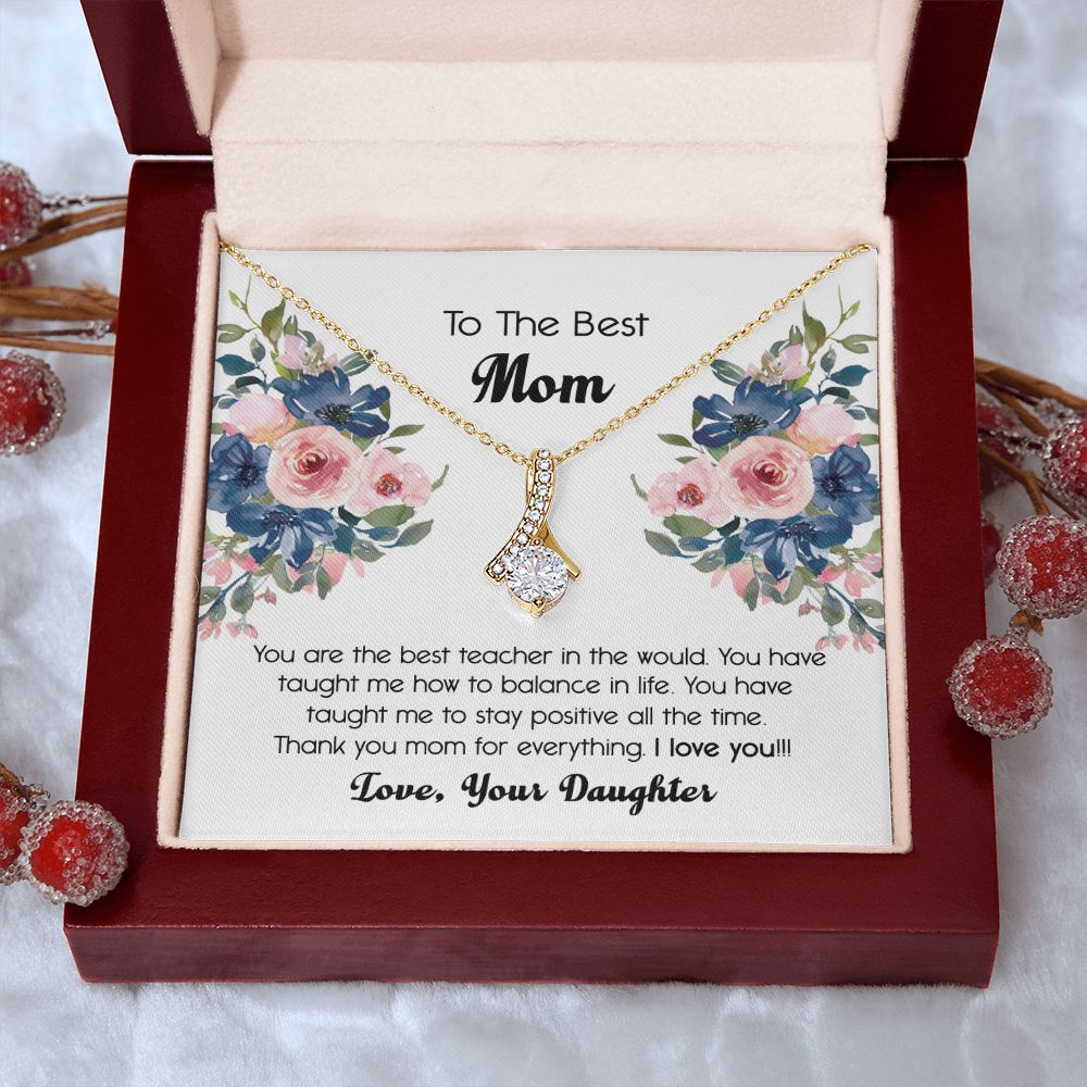 To My Mom Necklace, Gift For Mom, Mother's Day Gift from Daughter, Mom Jewelry Gift for Mothers Day, Birthday Gift for Mother, Moms Gift from Daughter Son, Necklace for Mom Mother 7 Alluring Beauty Necklace