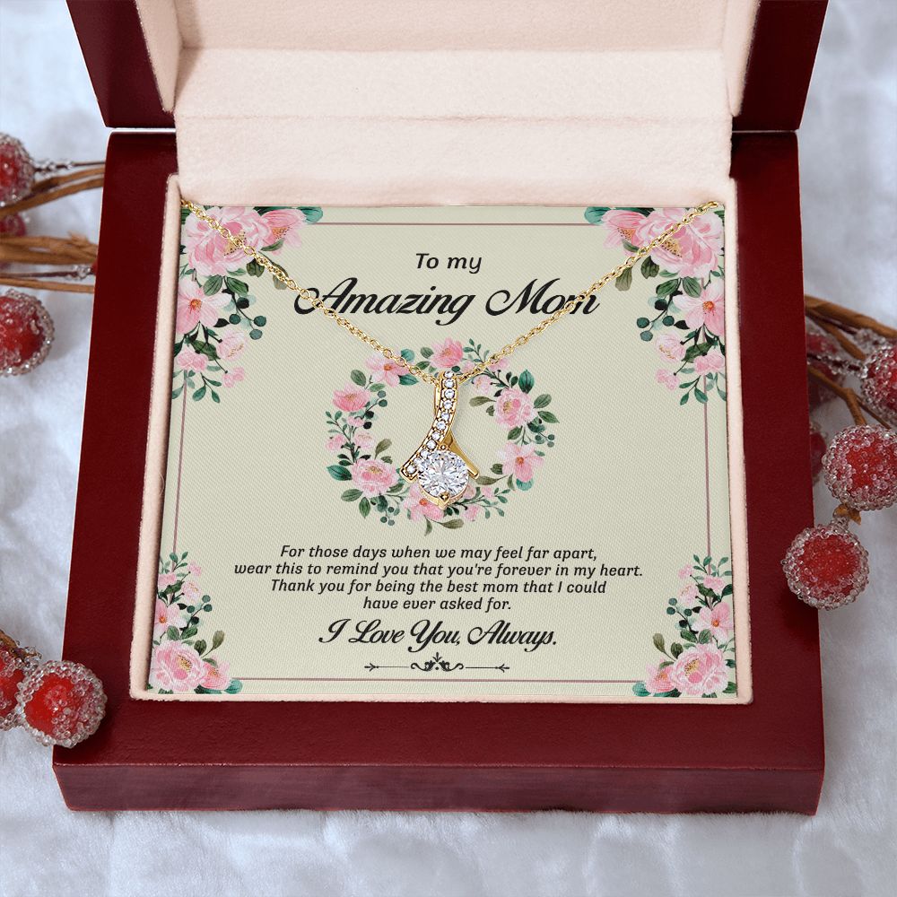 To My Mom Necklace, Gift For Mom, Mother's Day Gift from Daughter, Mom Jewelry Gift for Mothers Day, Birthday Gift for Mother, Moms Gift from Daughter Son, Necklace for Mom Mother17 Alluring Beauty Necklace