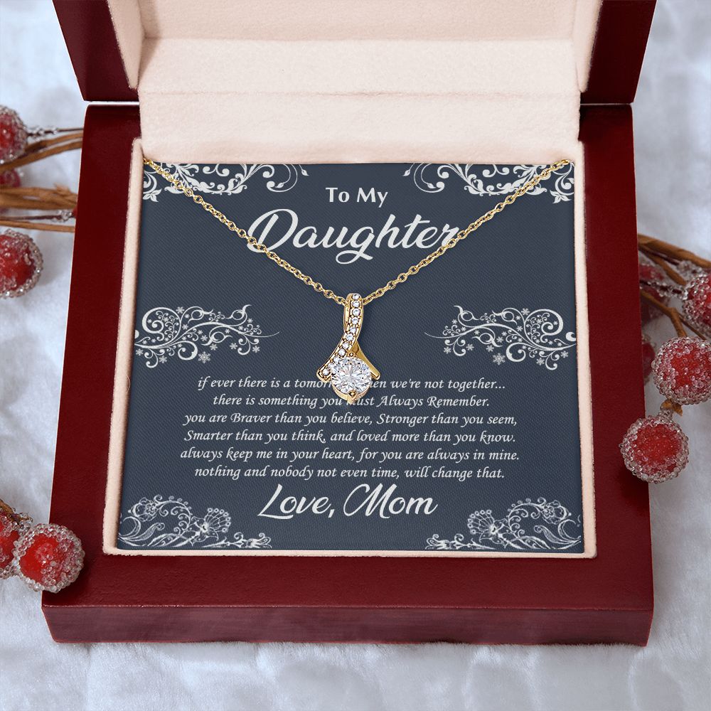 Jewelry Pendant Present for Daughter, To My Daughter Gift Necklace from Mom, Mother Daughter Gift Ideas, Birthday Christmas Gift Graduation Gifts for Daughters, Mother and Daughter Necklace 19 Alluring Beauty Necklace