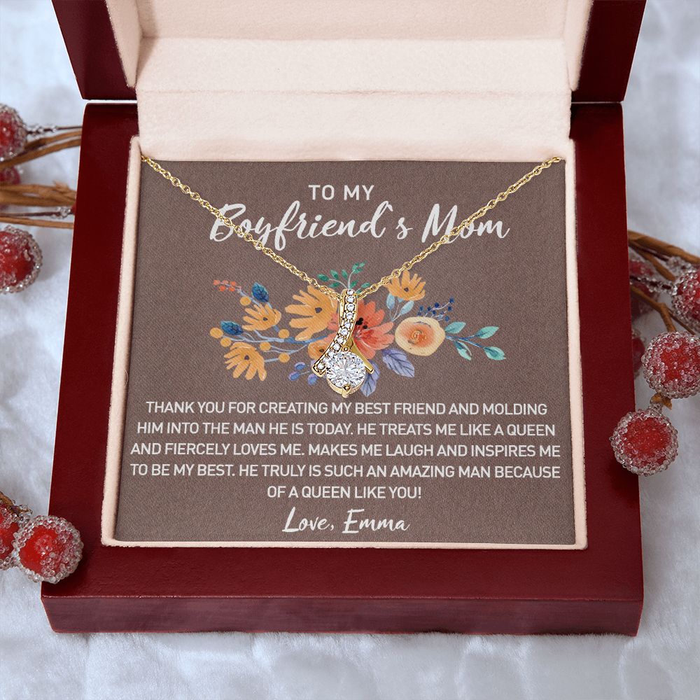 Gift for Boyfriend's Mom, Boyfriend Mom Gift, To My Boyfriends Mom's Gift, Mother's Day Gift for Boyfriends Mom, Boyfriend Mom Alluring Beauty Necklace
