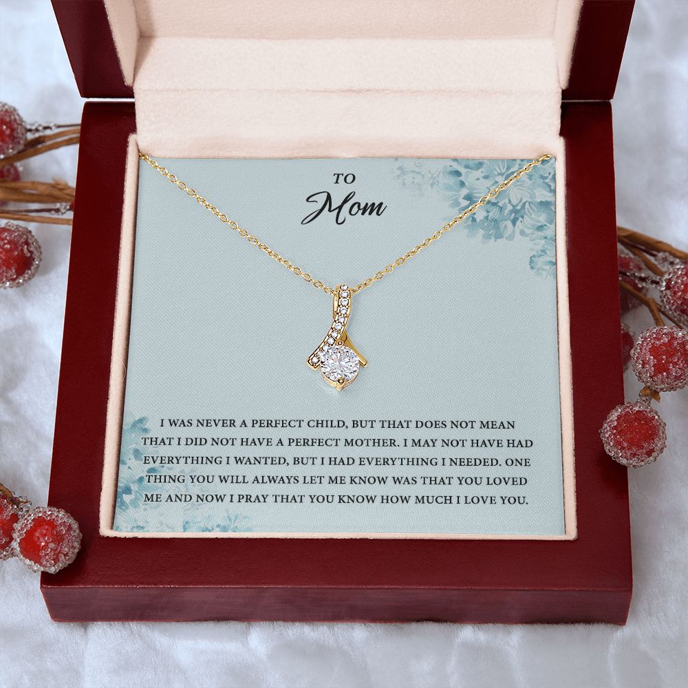 Mom Necklace Gifts for Mom from Daughter to Mom Gifts for Mothers Day from Daughter, To My Mom Necklace from Daughter to Mom Birthday Gifts Necklace with Message Card and Gift Box2227 Alluring Beauty Necklace
