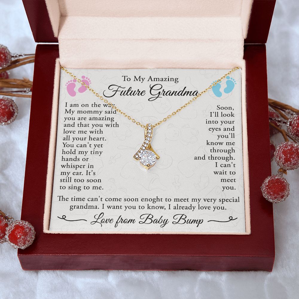 To My Grandmother Necklace, Gift for Grandmother Necklace, Mothers Day Gift For Grandma Nana, Grandma Jewelry From Grandchildren GrandKids , Jewelry Box Gift For Grandma Grandmother4 Alluring Beauty Necklace