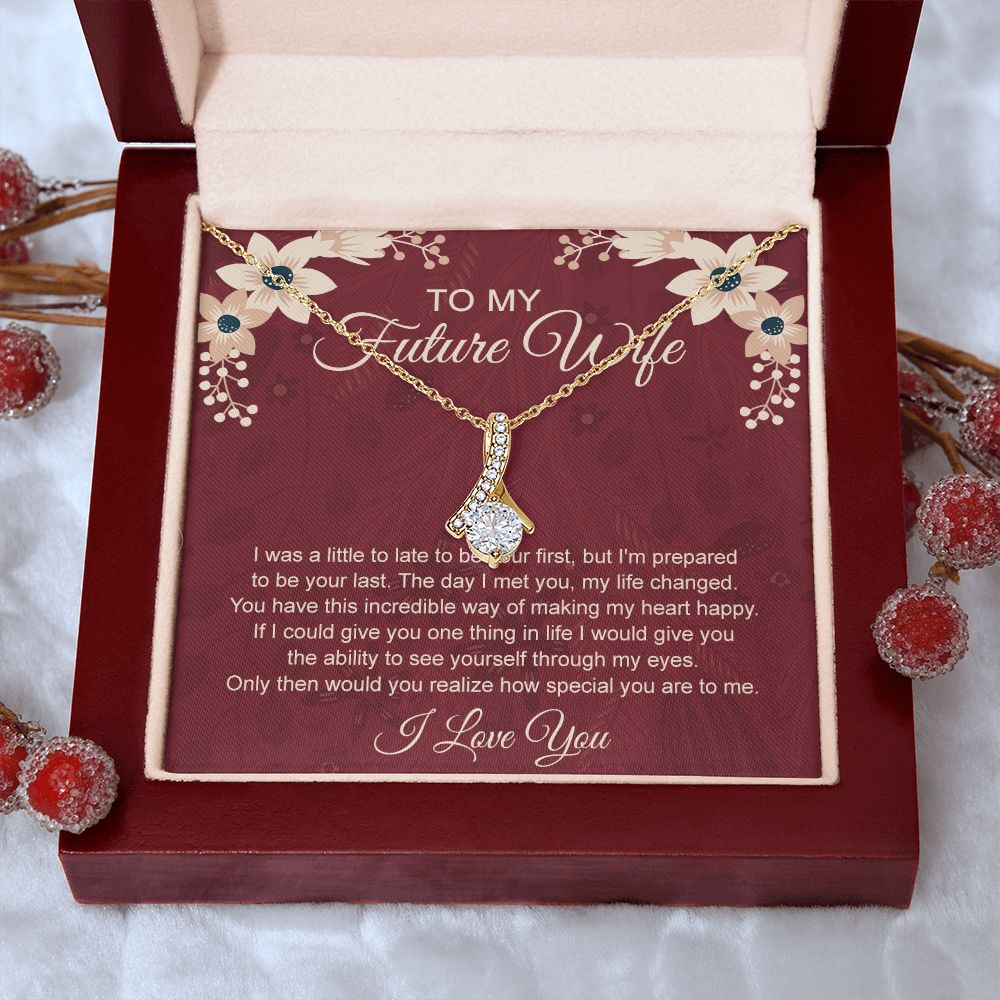 To My Future Wife Necklace from Boyfriend, Personalized Necklace for Women, Luxury Necklace for Girlfriend, Wedding Anniversary Present For Her, Girlfriend Gift Jewelry Christmas Birthday Gift